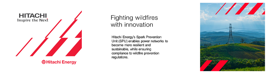 Hitachi Energy's new, innovative Spark Prevention Unit with wireless indicator is a potential solution to reduce wildfire hazards caused by electrical equipment like surge arresters.